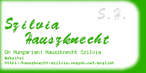 szilvia hauszknecht business card